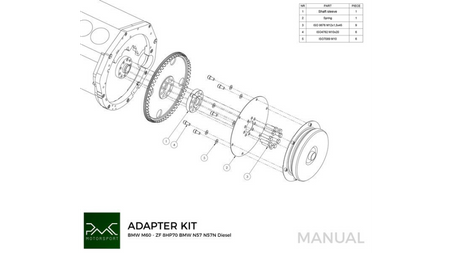 Adapter BMW E34 V8 530i 540i - BMW ZF 8HP 8HP70 8HP50