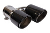 Końcówka tłumika 89mmx2 wejście 76mm Carbon Gloss Zestaw