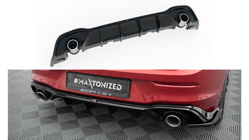 Diffuser Volkswagen Golf 8 GTE Rear Valance + Exhaust Ends Imitation Black