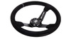 Steering wheel SLIDE 350mm offset:90mm Suede Black