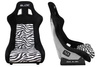Fotel sportowy SLIDE KS2 Premium Black & Zebra Welur Silver Glitter