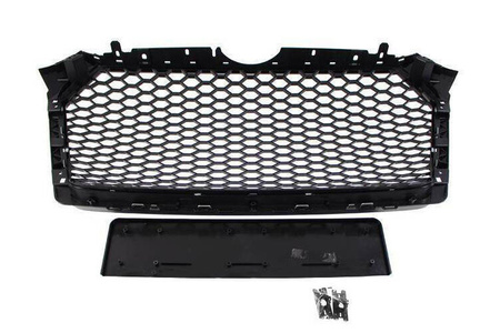 Grill Audi A4 B9 RS-Style Satin Black PDC