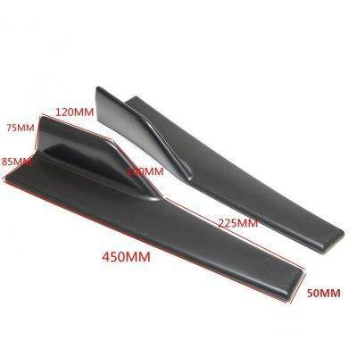 Universal Black Side Skirt Rocker Splitters Winglet Wings Canard Diffuser Type 2