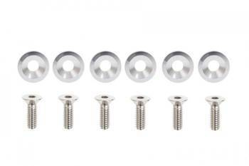 Decorative screws washers M8x1.25 15mm D1 Silver