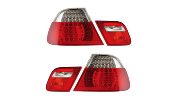 Lampy BMW 3 E46 Tył LED Red-Clear