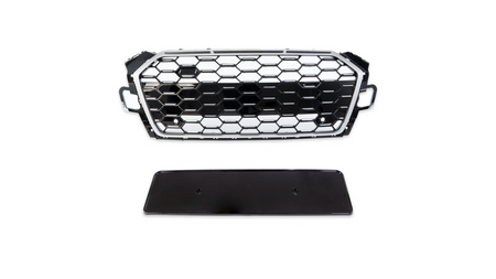 Grill Audi A5 F5 Facelift Silver & Gloss Black