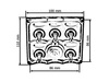 Switch Panel 12V SPST/ON-OFFx5, 1xGZ, 3B 15A IP68