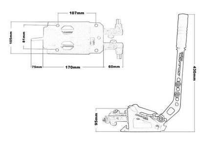 Hydraulic handbrake Vertical Horizontal 2 pumps