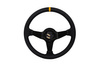 Steering wheel SLIDE 350mm offset:90mm Carbon Yellow Strip