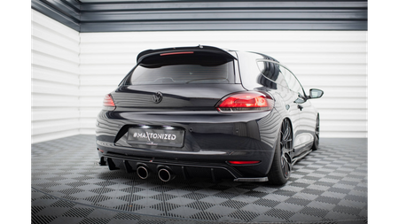 Diffuser Volkswagen Scirocco III Rear Valance v.2 R32 Exhaust Gloss Black