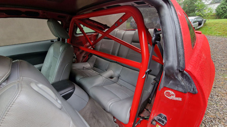 Bolt-in Half Roll Cage Ford Mustang V Red