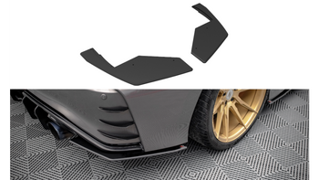 Splitter Nissan 370Z Nismo Facelift Rear Side Street Pro Black-Red
