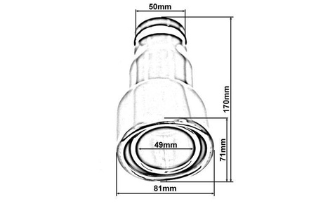 Końcówka tłumika 81x71mm wejście 50mm 