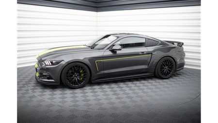 Diffuser Ford Mustang VI GT Side Skirts Street Pro Black-Red