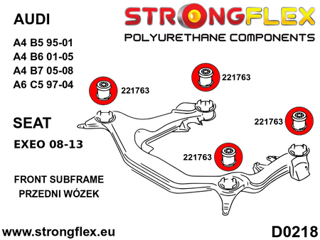 Front subframe bush kit