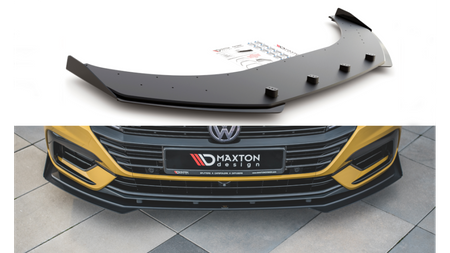 Splitter Volkswagen Arteon R-Line Front Racing Durability + Flaps Black