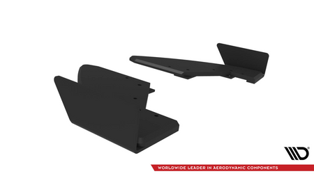 Splitter Audi TT 8S S-Line Facelift Rear Side Street Pro Black + Gloss Flaps