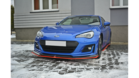 Splitter Subaru BRZ Facelift Front v.5 Gloss Black + Red