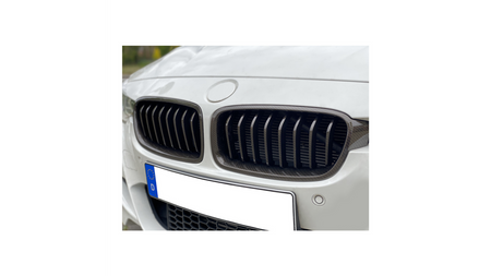 Grill BMW 3 F30 F31 pojedyncze żeberka Carbon Look