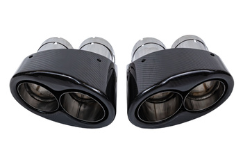 Exhaust Tip 190mmx2 enter 70mm Carbon Gloss Set
