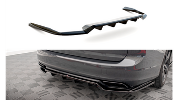 Splitter Volvo V90 S90 R-Design II Rear Central with Diffuser Gloss Black