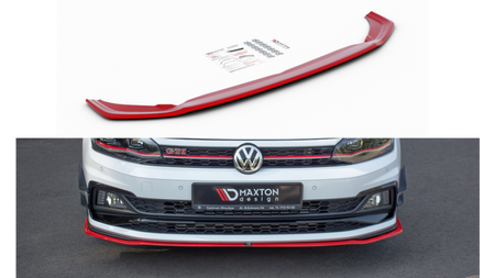 Splitter Volkswagen Polo VI GTI Front v.2 Red