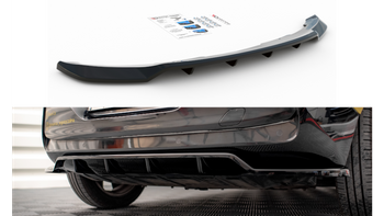 Splitter BMW i3 I01 Facelift Rear Central with Diffuser Gloss Black