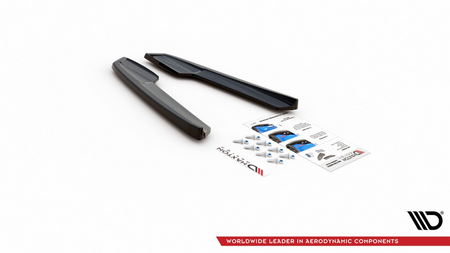 Splitter Audi RS6 RS7 C8 Rear Side v.1 Gloss Black