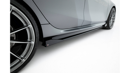 Side Skirts BMW 1 F70 Street Pro Black-Red + Gloss Flaps