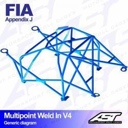 Roll Cage FORD Sierra (Mk1/Mk2/Mk3) 4-doors Sedan RWD/4x4 MULTIPOINT WELD IN V4