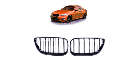 Grill BMW 2 F22 F23 podwójne żeberka Gloss Black