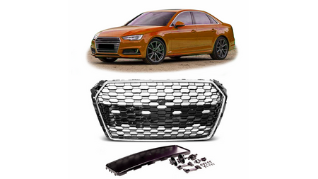 Grill Audi A4 B9 Chrome & Black PDC