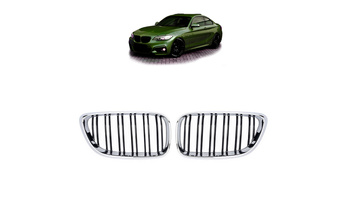 Grill BMW 2 F22 F23 podwójne żeberka Chrome & Black