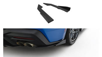 Splitter Ford Mustang GT Mk7 Tył Boczne Street Pro Black-Red + Gloss Flaps