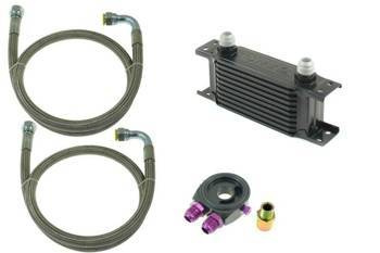 TurboWorks Oil Cooler Kit Slim 7-rows 140x50x50 AN8 Black