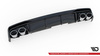 Diffuser Audi A6 C8 S-Line Rear Valance + Exhaust Ends Imitation Black
