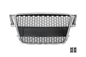 Grill Audi A5 8T Silver & Black PDC