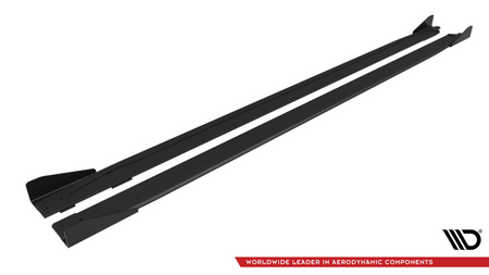 Dokładka Audi A3 S-Line S3 8Y Facelift Progi Street Pro Black-Red + Gloss Flaps