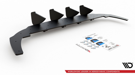 Diffuser Volkswagen Golf 8 Rear Racing Durability v.1 Black-Red