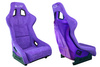 Racing seat SLIDE KS2 Premium Purple Suede Purple Glitter