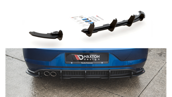 Diffuser Volkswagen Polo VI GTI Rear Valance + Flaps Black Racing Durability