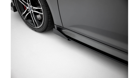Side Skirts Ford Focus ST Mk3 Facelift Street Pro Black + Gloss Flaps