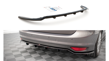 Splitter Ford C-Max II Rear Central with Diffuser Gloss Black
