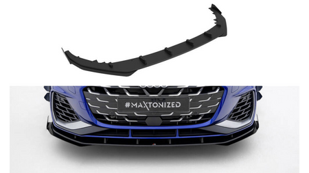 Splitter Audi A3 S-Line S3 8Y Facelift Front Street Pro Black-Red + Gloss Flaps