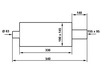 Rear Muffler TurboWorks 95x155mm inlet 63,5mm