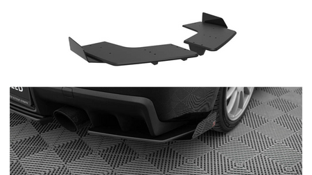 Splitter Mitsubishi Lancer EVO X Tył Boczne Street Pro Black + Gloss Flaps