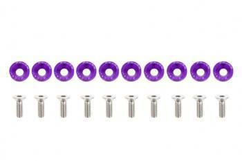 Decorative screws washers M6x1.0 15mm JDM Purple