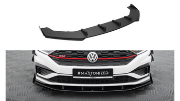 Splitter Volkswagen Jetta GLI Mk7 Front Street Pro Black-Red + Gloss Flaps