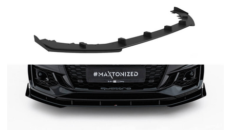 Splitter Audi RS5 F5 Przód Street Pro Black-Red + Gloss Flaps