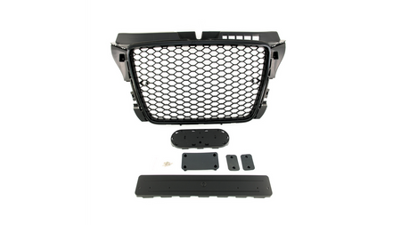 Grill Audi A3 8P Facelift Gloss Black PDC